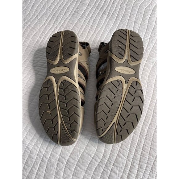 Eddie Bauer Blakely Brown Leather Hiking Walking Sandals Women Size 8 - Picture 3 of 7